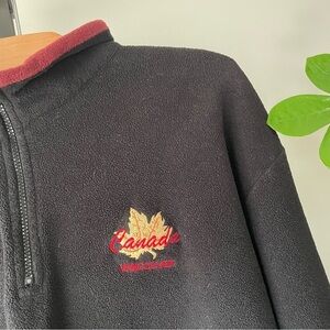 Vintage Vancouver Canada Fleece Quarter Zip Unisex Pullover Sweater XL